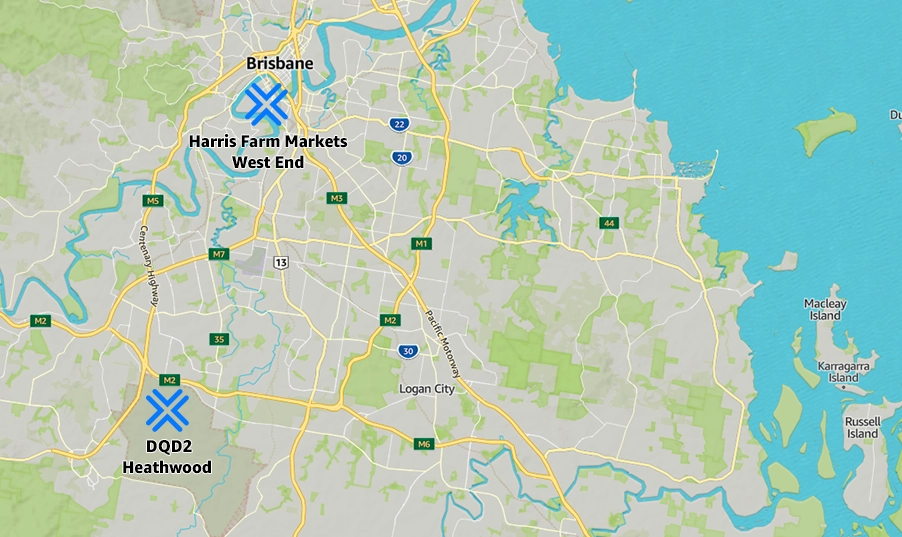 Map of locations