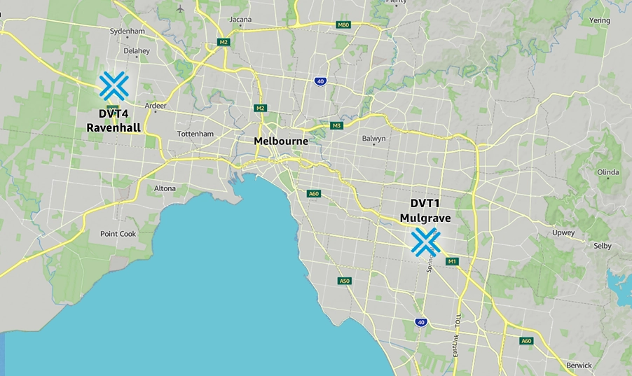 Map of locations